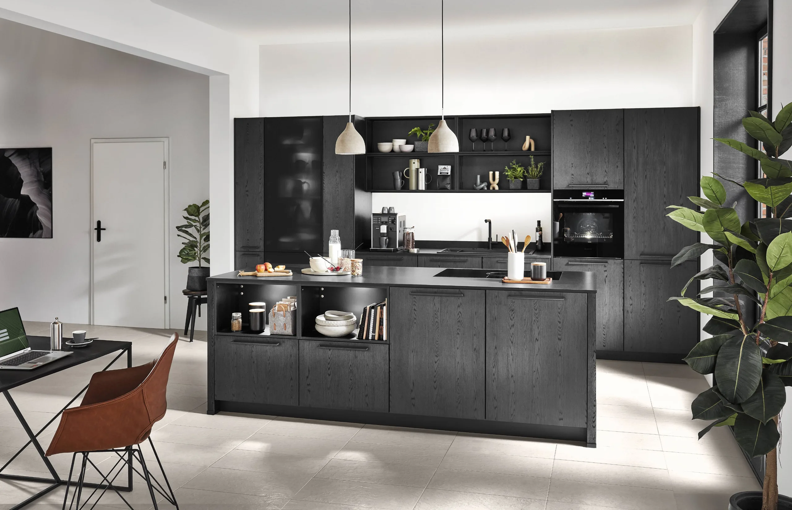 nobilia Küche Structura Eiche Nero Nachbildung bei SORI Studios