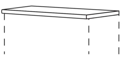 Sori Top shelf, 16 mm thick, for side- or highboard ADB1659