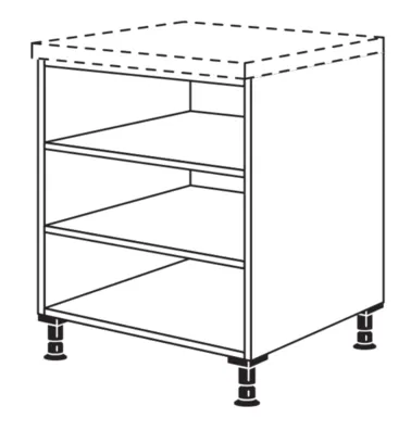 Sori Open shelf base unit sideboard SR15-1