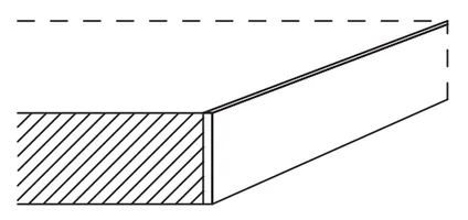 Sori Surcharge for additional edging on worktops and tables, in the rear APD-K