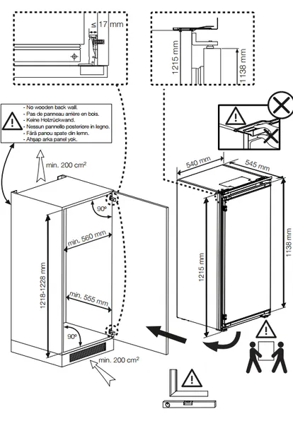 Sori BEKO Integrated fridge/freezer combination BSSA210K4SN BSSA210K4SN 1