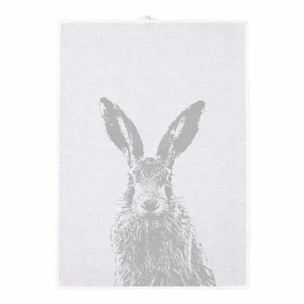 Sori Tea towel hare, grey 0