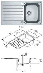 Sori FRANKE: Einbauspüle Spark SKX 611-86, Edelstahl 87077 1