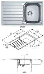 Sori FRANKE: Built-in sink Spark SKX 611-86, stainless steel 87077 1