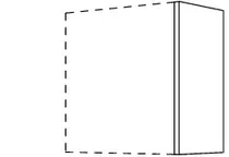 Sori Upright at end of run / intermediate upright for wall units, height 1 WW16-1 3