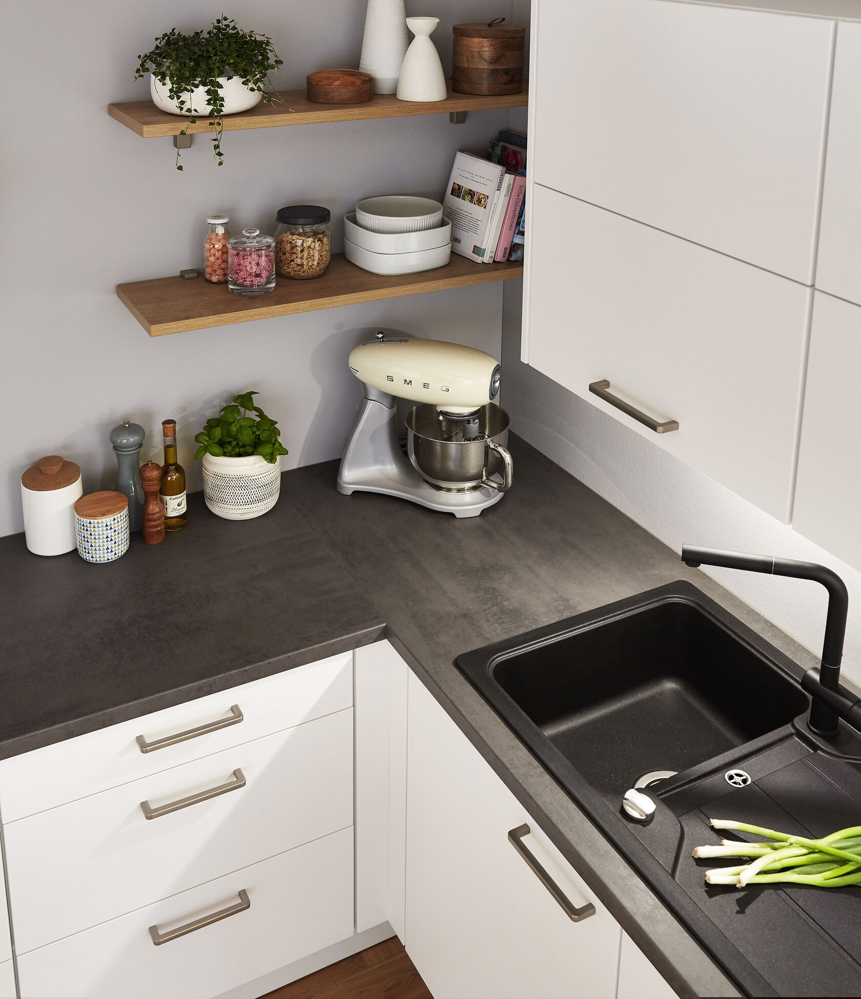 Sori elements kitchen design 11 Concrete Slate grey right-hand orientation 2