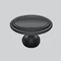 Metal knob black